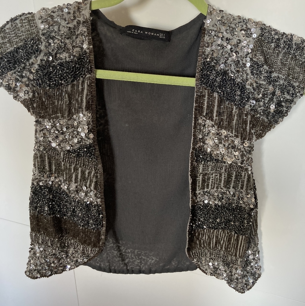 Zara sequined bolero Size S worn once